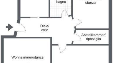 Prodej bytu 3+1, OV, 70 m2, balkon v Meranu, Itálie