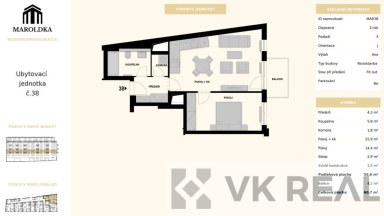Prodej bytu 2+kk Maroldova 431/1, Praha 4  Nusle.
