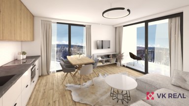 Prodej bytu 3+kk/L, cca 59m2 vč. lodžií, novostavba, Javorná, okr. Klatovy