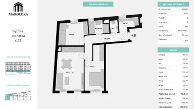 Prodej bytu 2+kk Maroldova 431/1, Praha 4  Nusle.