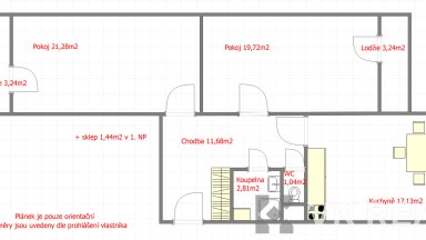 Prodej bytu 2+1 se dvěma lodžiemi a sklepem, OV, cca 81m2, ul. Lonkova 465, Pardubice